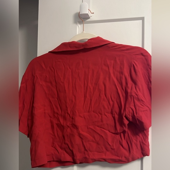 Red Sunday Best cropped blouse Size S - Picture 2 of 3